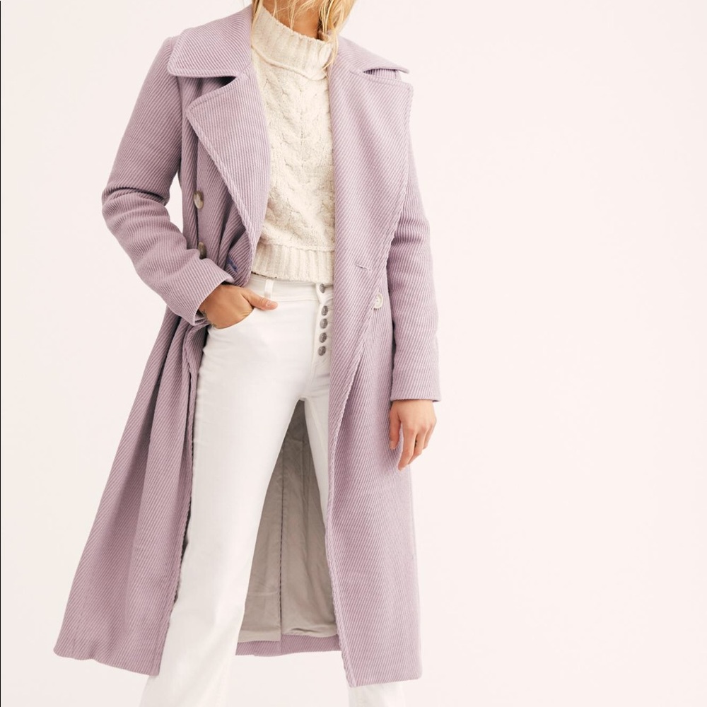 NWT Free People Brixton Overcoat (Lavender)